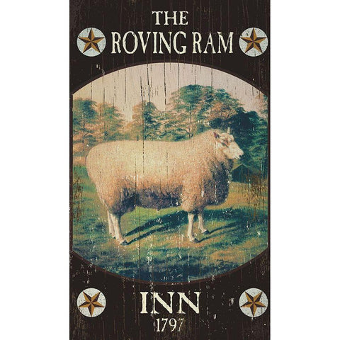 Roving Ram White Modern Wood Framed Art Print by Jacobs, Billy