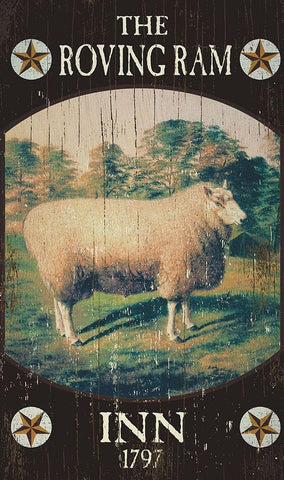 Roving Ram White Modern Wood Framed Art Print with Double Matting by Jacobs, Billy