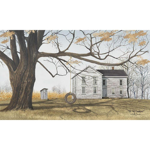 Old Farmhouse         Gold Ornate Wood Framed Art Print with Double Matting by Jacobs, Billy