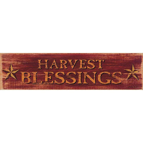 Harvest Blessings Gold Ornate Wood Framed Art Print with Double Matting by Jacobs, Billy