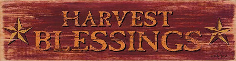 Harvest Blessings Black Ornate Wood Framed Art Print with Double Matting by Jacobs, Billy