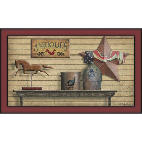 Antiques Black Modern Wood Framed Art Print with Double Matting by Jacobs, Billy