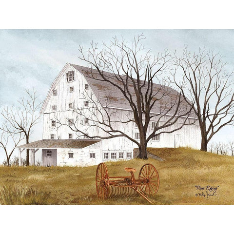 Done Raking White Modern Wood Framed Art Print by Jacobs, Billy