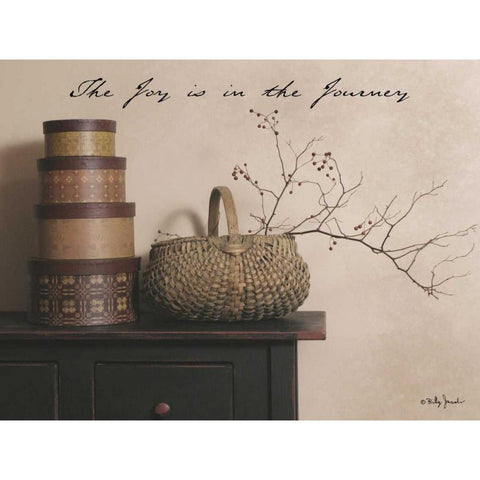 Joy is the Journey  Black Modern Wood Framed Art Print with Double Matting by Jacobs, Billy