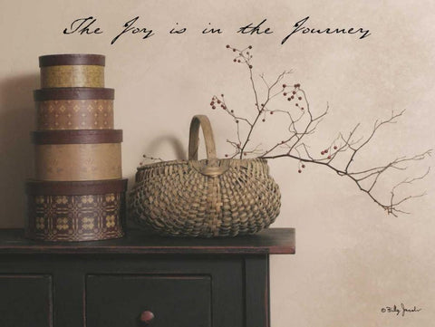 Joy is the Journey  Black Ornate Wood Framed Art Print with Double Matting by Jacobs, Billy