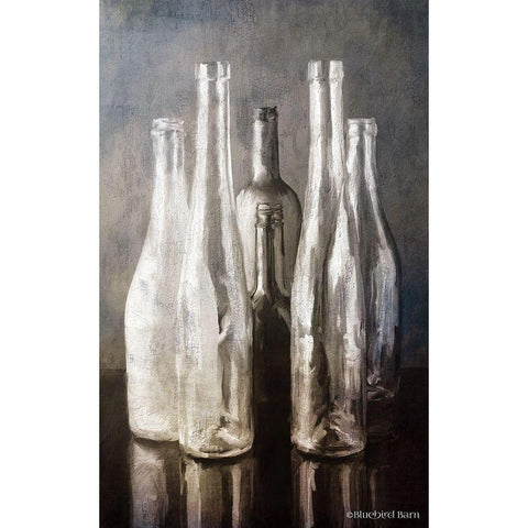 Grey Bottle Collection   White Modern Wood Framed Art Print by Bluebird Barn