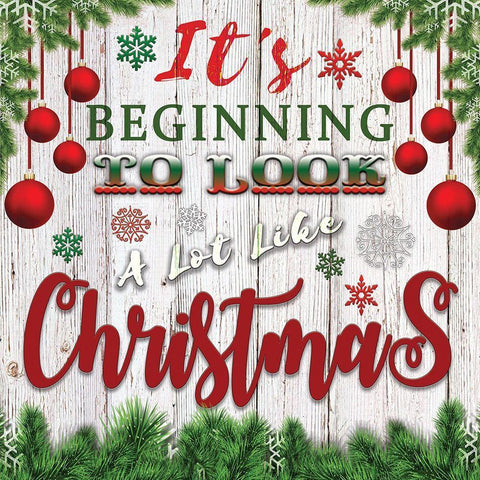 Its Beginning to Look a Lot Like Christmas Gold Ornate Wood Framed Art Print with Double Matting by Bluebird Barn