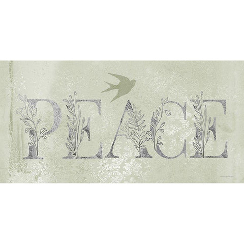 Peace  Gold Ornate Wood Framed Art Print with Double Matting by Bluebird Barn