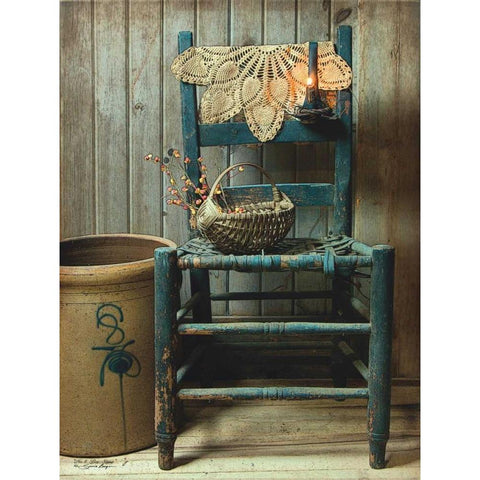 This Old Chair Gold Ornate Wood Framed Art Print with Double Matting by Boyer, Susie