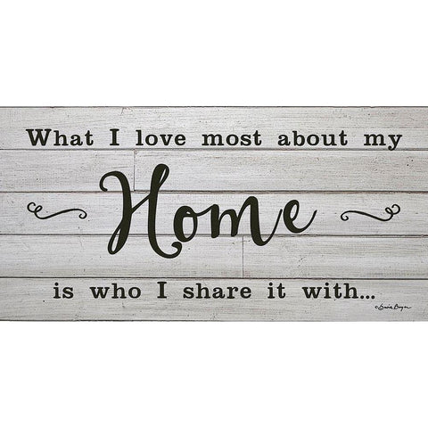 My Home White Modern Wood Framed Art Print by Boyer, Susie