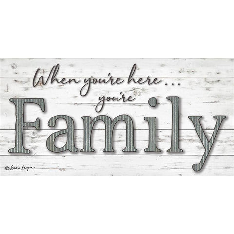 You are Family White Modern Wood Framed Art Print by Boyer, Susie