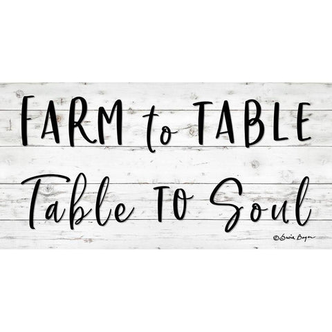 Farm to Table ~ Table to Soul Gold Ornate Wood Framed Art Print with Double Matting by Boyer, Susie