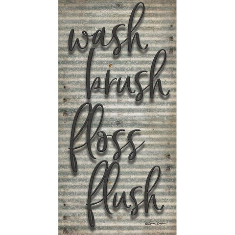 Wash Brush Floss Flush Gold Ornate Wood Framed Art Print with Double Matting by Boyer, Susie