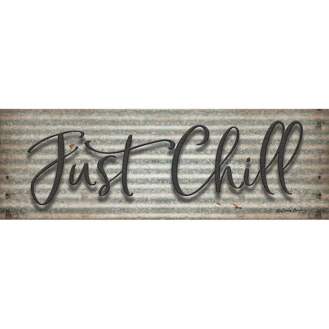 Just Chill White Modern Wood Framed Art Print by Boyer, Susie