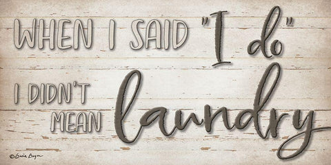 When I Said I Do White Modern Wood Framed Art Print with Double Matting by Boyer, Susie