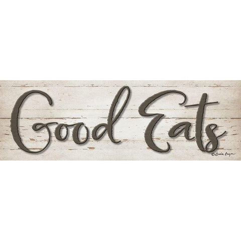 Good Eats White Modern Wood Framed Art Print by Boyer, Susie