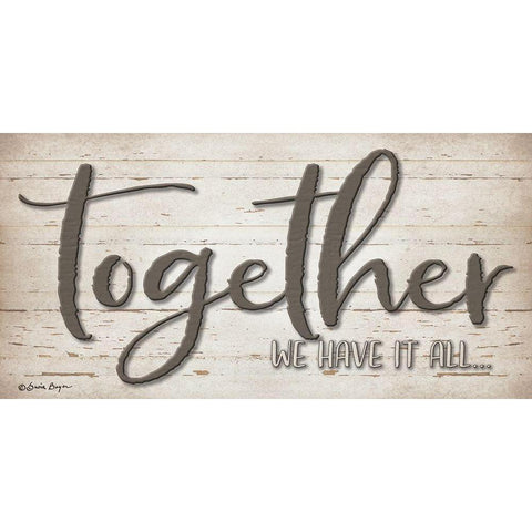 Together We Have It All Black Modern Wood Framed Art Print with Double Matting by Boyer, Susie