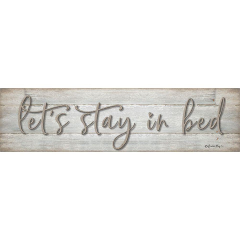 Lets Stay in Bed     White Modern Wood Framed Art Print by Boyer, Susie