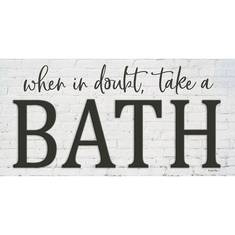 Bath Black Modern Wood Framed Art Print with Double Matting by Boyer, Susie