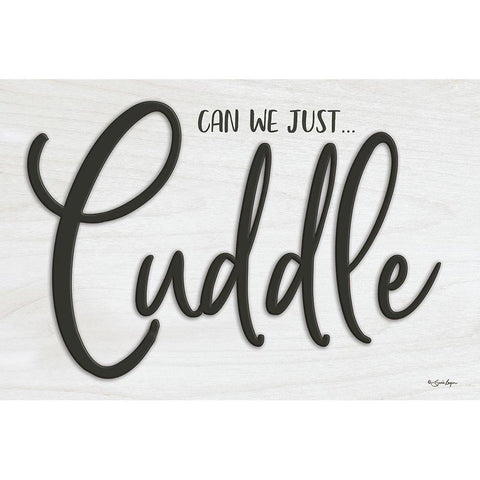 Cuddle White Modern Wood Framed Art Print by Boyer, Susie