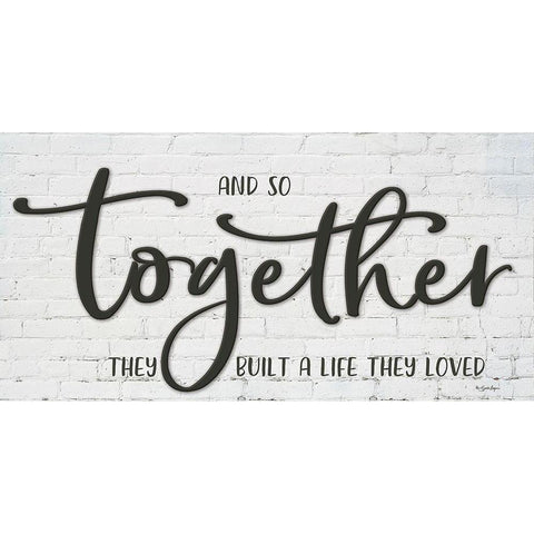 And so Together White Modern Wood Framed Art Print by Boyer, Susie