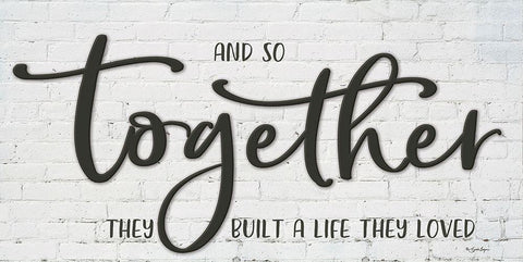 And so Together White Modern Wood Framed Art Print with Double Matting by Boyer, Susie