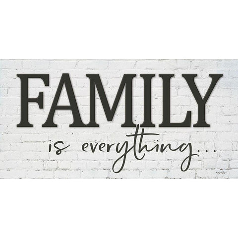 Family is Everything Black Modern Wood Framed Art Print with Double Matting by Boyer, Susie