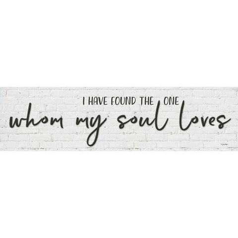 Whom My Soul Loves White Modern Wood Framed Art Print by Boyer, Susie