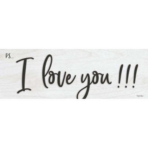 I Love You Gold Ornate Wood Framed Art Print with Double Matting by Boyer, Susie