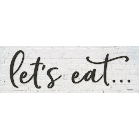 Lets Eatâ€¦ White Modern Wood Framed Art Print by Boyer, Susie