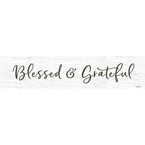 Blessed And Grateful    White Modern Wood Framed Art Print by Boyer, Susie