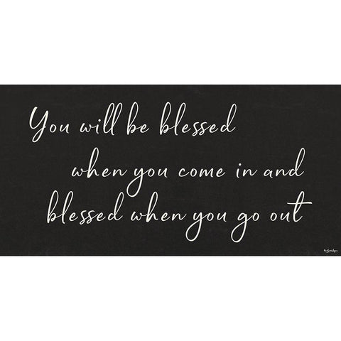 You Will be Blessed Black Modern Wood Framed Art Print with Double Matting by Boyer, Susie