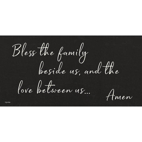 Bless the Family Beside Us White Modern Wood Framed Art Print by Boyer, Susie