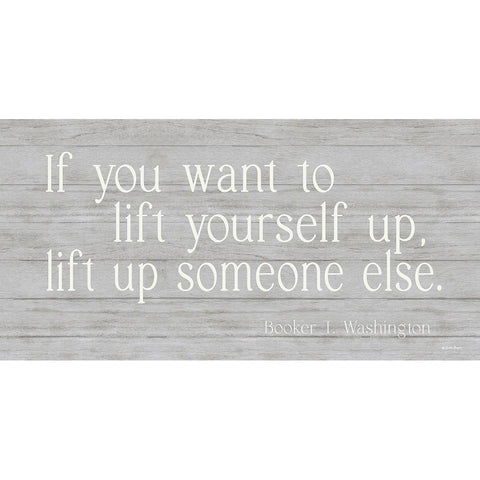 Life Up Someone Else White Modern Wood Framed Art Print by Boyer, Susie