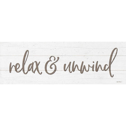 Relax And Unwind White Modern Wood Framed Art Print by Boyer, Susie