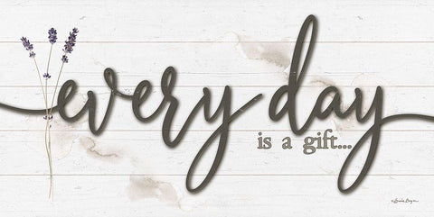 Every Day is a Gift Black Ornate Wood Framed Art Print with Double Matting by Boyer, Susie