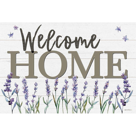 Welcome Home Black Modern Wood Framed Art Print with Double Matting by Boyer, Susie