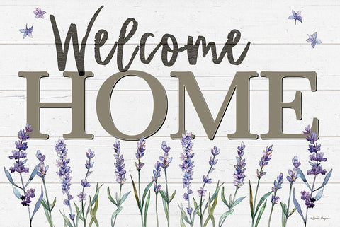 Welcome Home Black Ornate Wood Framed Art Print with Double Matting by Boyer, Susie