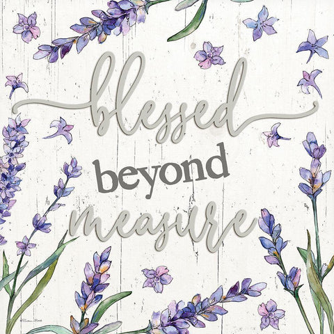 Blessed Beyond Measure Black Modern Wood Framed Art Print with Double Matting by Boyer, Susie