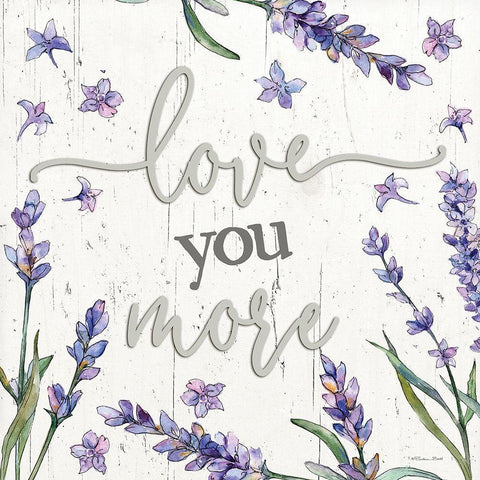 Love You More Black Modern Wood Framed Art Print with Double Matting by Boyer, Susie