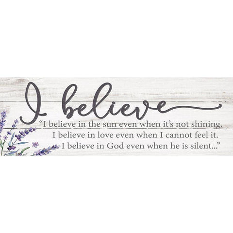 I Believe Black Modern Wood Framed Art Print with Double Matting by Boyer, Susie