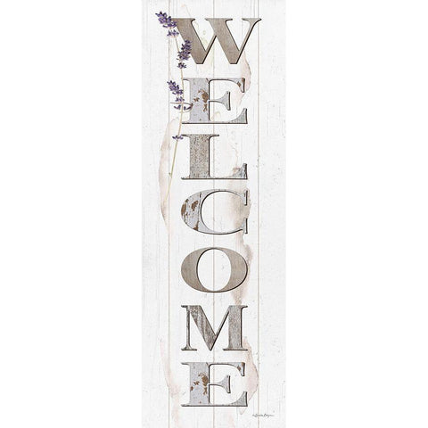 Welcome Black Modern Wood Framed Art Print with Double Matting by Boyer, Susie