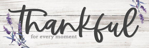 Thankful for Every Moment Black Ornate Wood Framed Art Print with Double Matting by Boyer, Susie