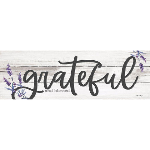 Grateful and Blessed White Modern Wood Framed Art Print by Boyer, Susie