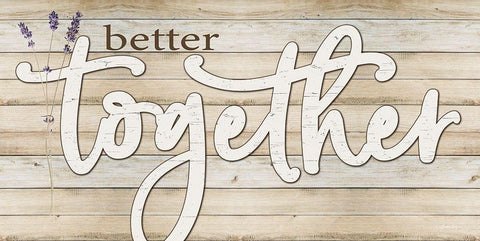 Better Together White Modern Wood Framed Art Print with Double Matting by Boyer, Susie