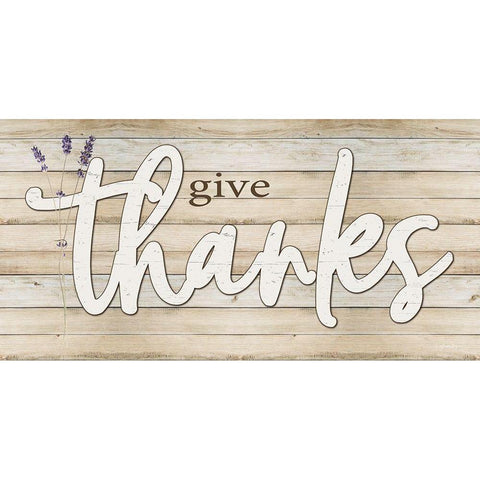 Give Thanks White Modern Wood Framed Art Print by Boyer, Susie