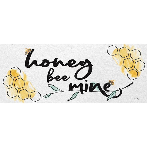 Honey Bee Mine White Modern Wood Framed Art Print by Boyer, Susie