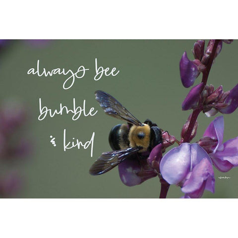 Always Bee Bumble And Kind White Modern Wood Framed Art Print by Boyer, Susie