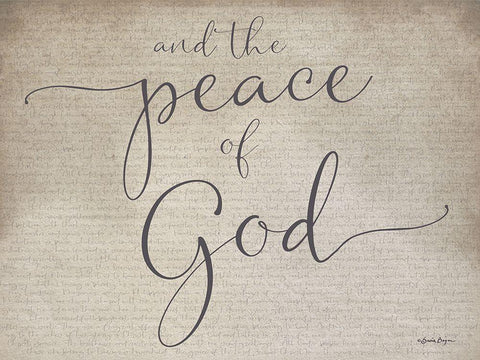 Peace of God White Modern Wood Framed Art Print with Double Matting by Boyer, Susie