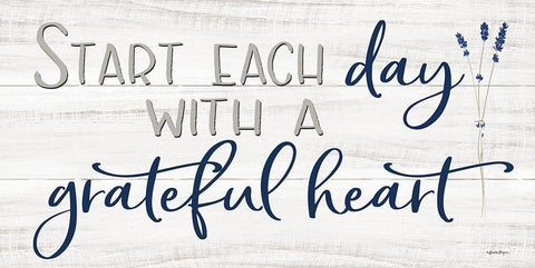 Grateful Heart Black Ornate Wood Framed Art Print with Double Matting by Boyer, Susie